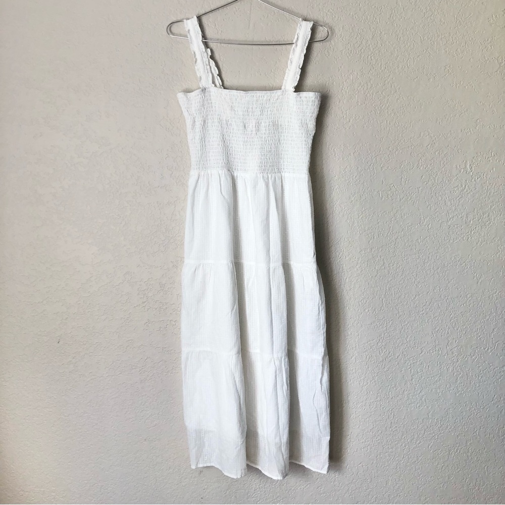 Heartloom White Kiera Midi Cotton Dress Small